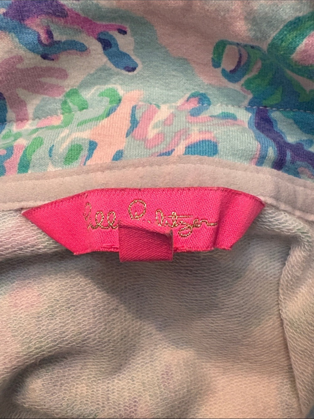 Lilly Pulitzer Skipper Popover‎ Blue Pink Sea Coral - size small - Image 2