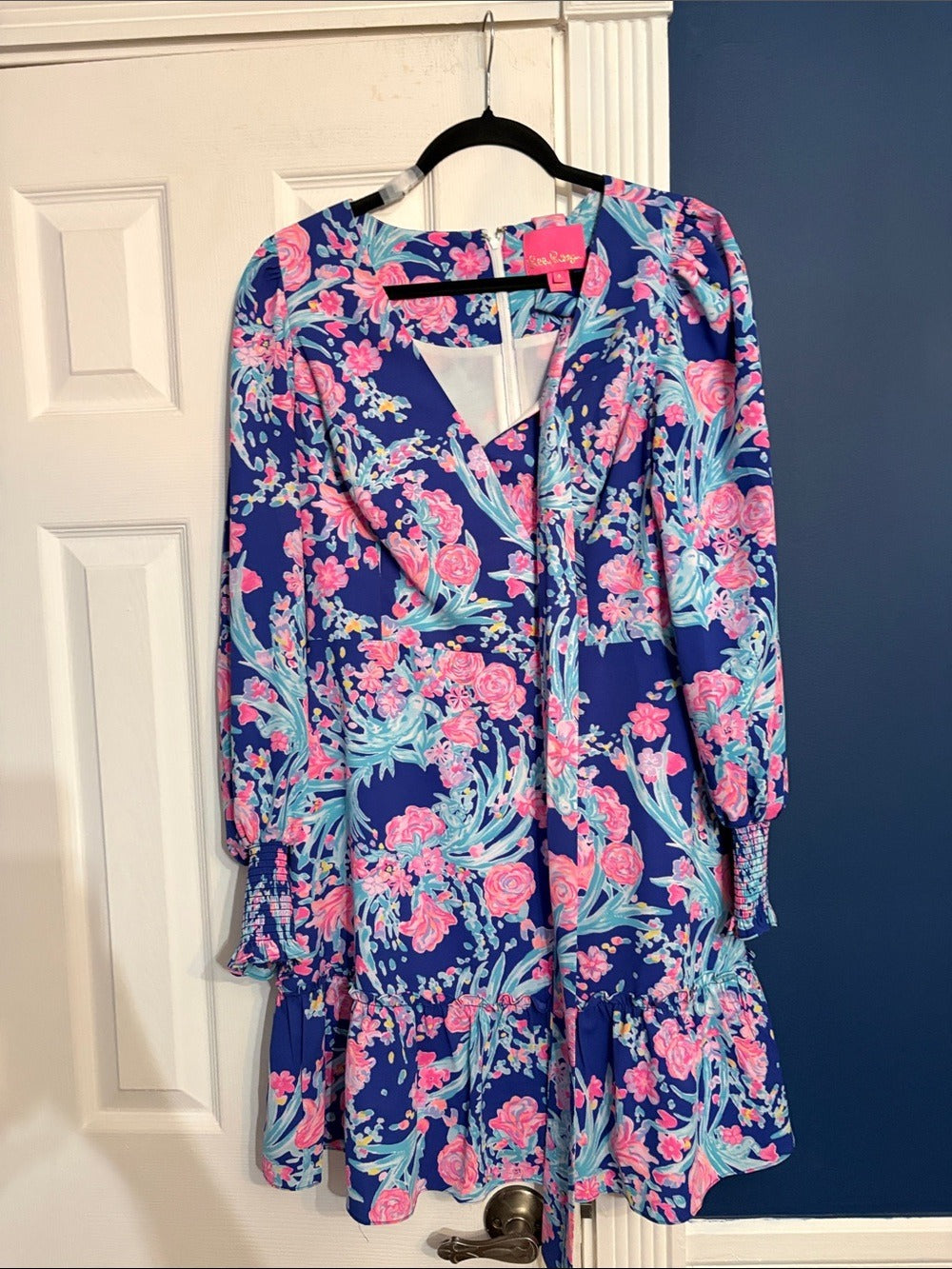 Lilly Pulitzer Rosie Stretch Dress Corsica Blue Toucan Party - size 8 - Image 5