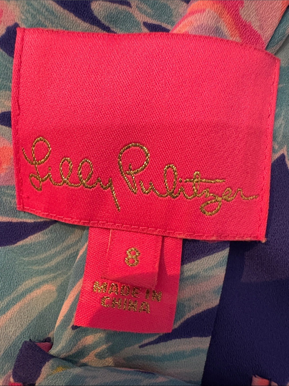Lilly Pulitzer Rosie Stretch Dress Corsica Blue Toucan Party - size 8 - Image 4