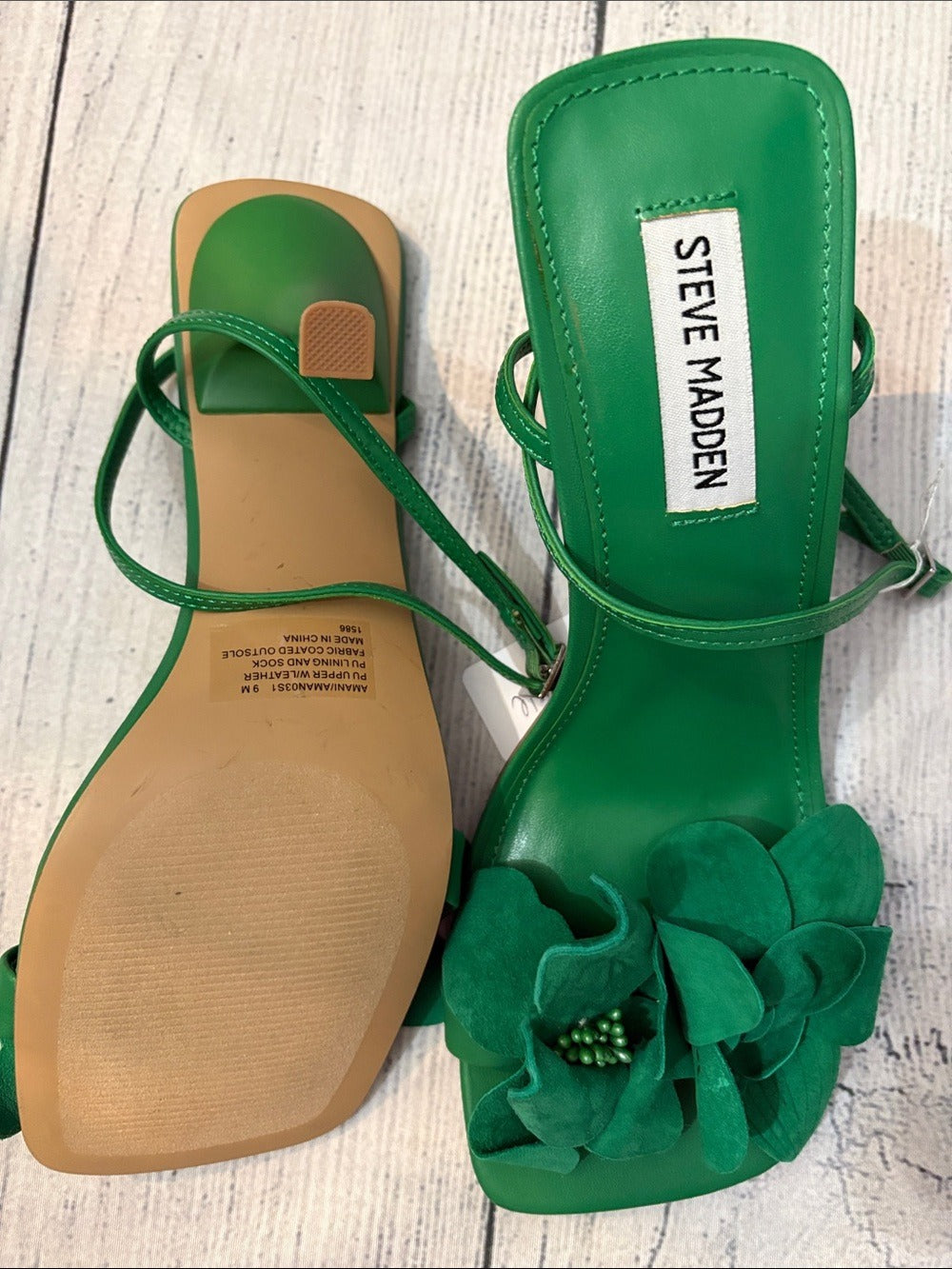 Steve Madden Women's Amani Heeled Sandal Green - size 9 - NEW 🌟 - Image 4
