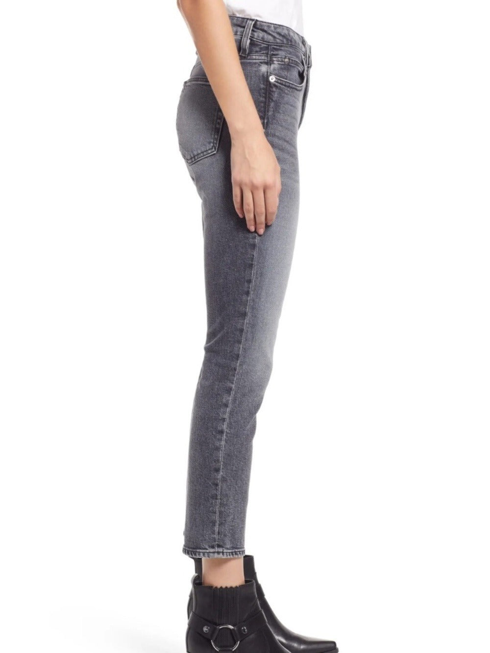 SLVRLAKE Denim Lou Lou High Waist Slim Jeans River Moon Grey - size 27 🌟 - Image 2