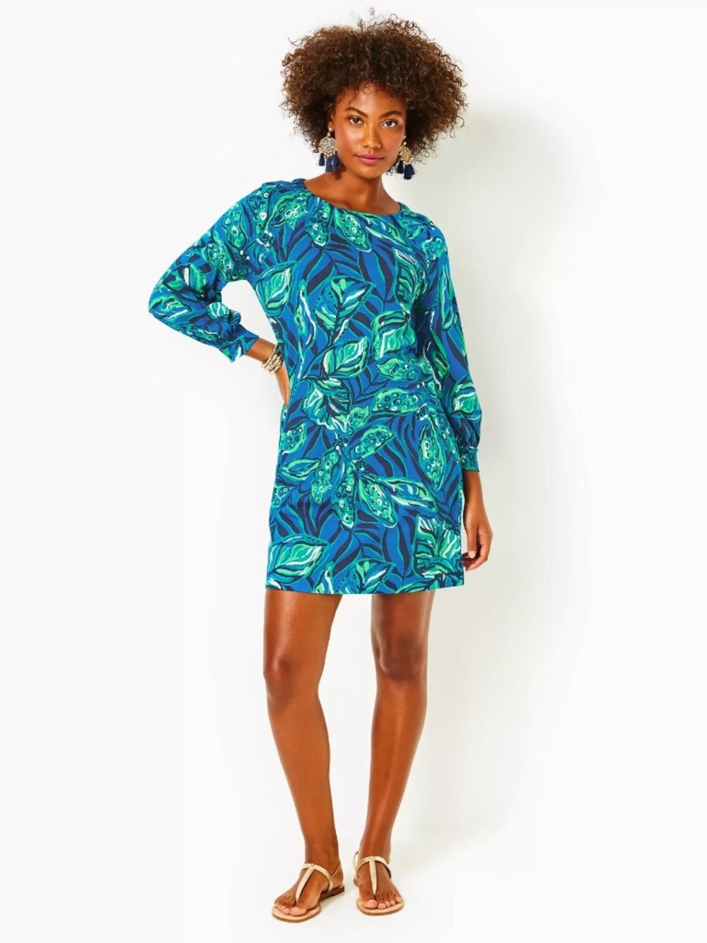 Lilly Pulitzer Elianna 3/4 Sleeve T-Shirt Cotton Dress - size Large - NWT - Image 3