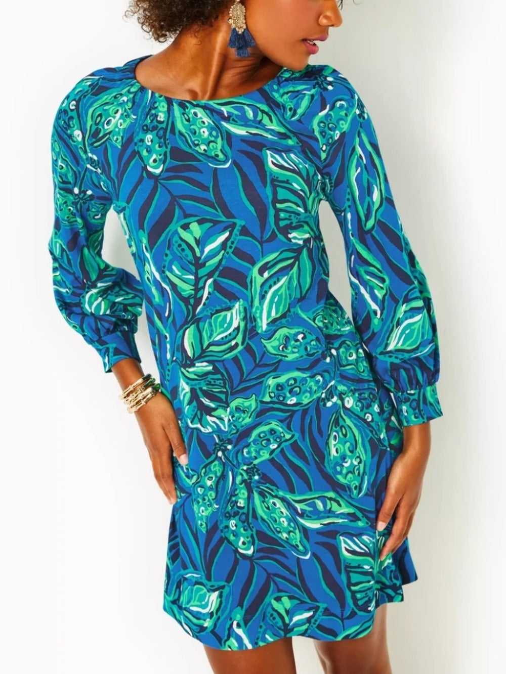 Lilly Pulitzer Elianna 3/4 Sleeve T-Shirt Cotton Dress - size Large - NWT - Image 2