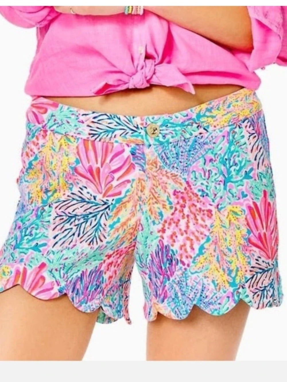 Lilly Pulitzer Buttercup Knit Shorts In Multi Splashdance Print - 2 🌟 - Image 1