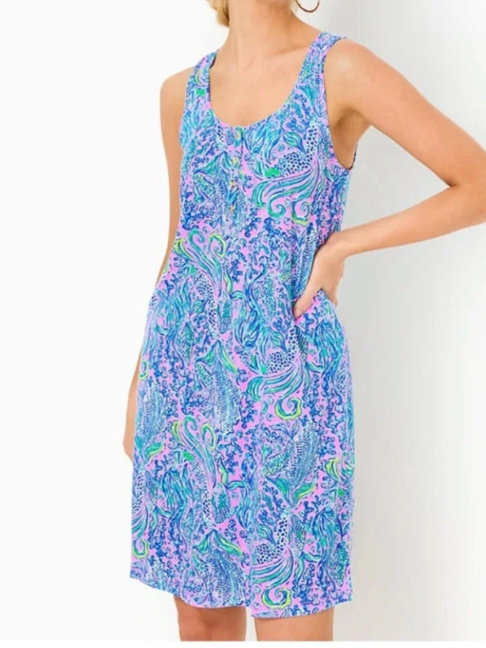 Lilly Pulitzer Lela Henley Tank Dress - M 🌟 - Image 1