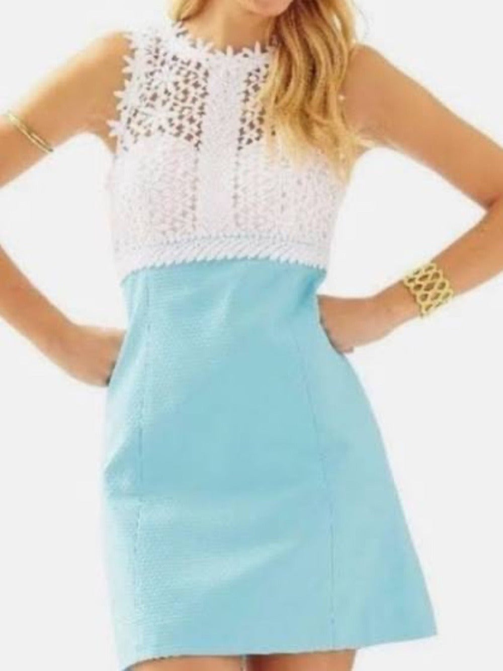 Lilly Pulitzer Breakers Lace Top Shift Dress - size 2 - Image 7