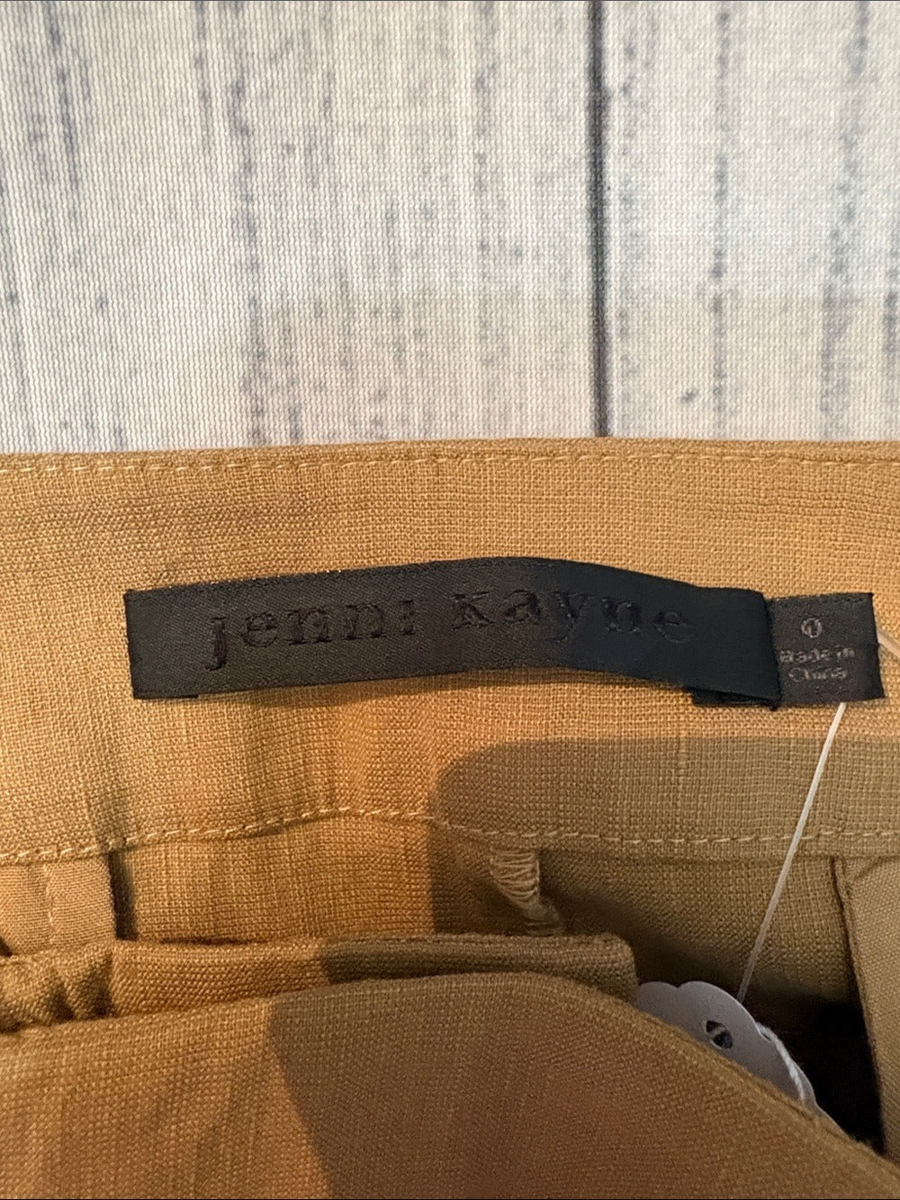 JENNI KAYNE Linen Keaton Trouser Pant in Khaki - size 0 🌟 - Image 5
