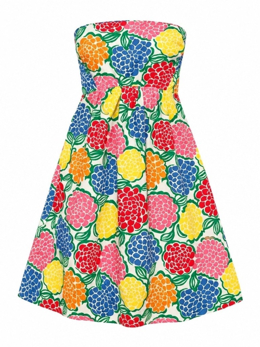 Lilly Pulitzer Wyatt Floral Strapless Dress Minnie Zinny - size 2 - Image 1