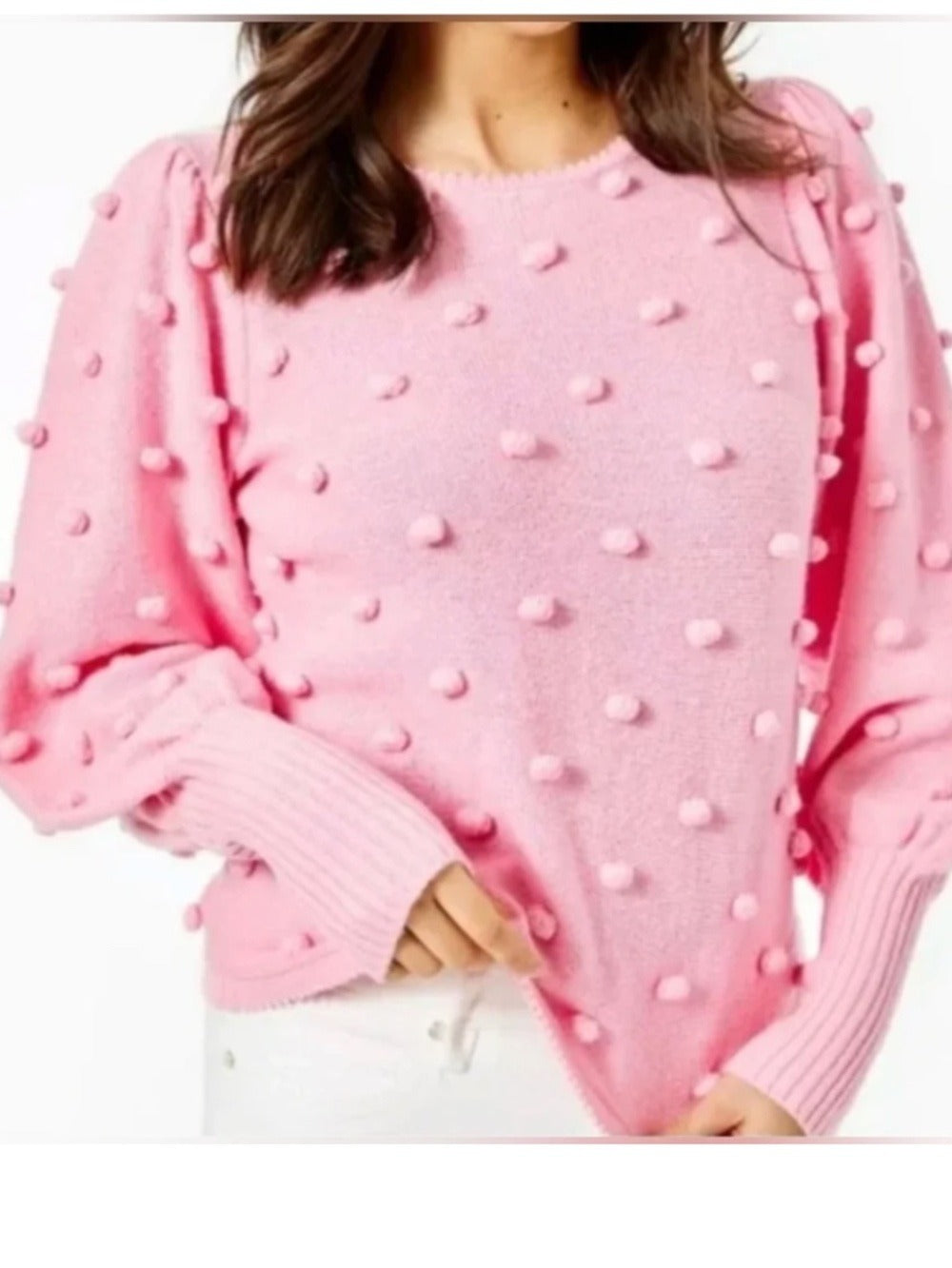 Lilly Pulitzer Kippa Pom Pom Sweater - L 🌟 - Image 1