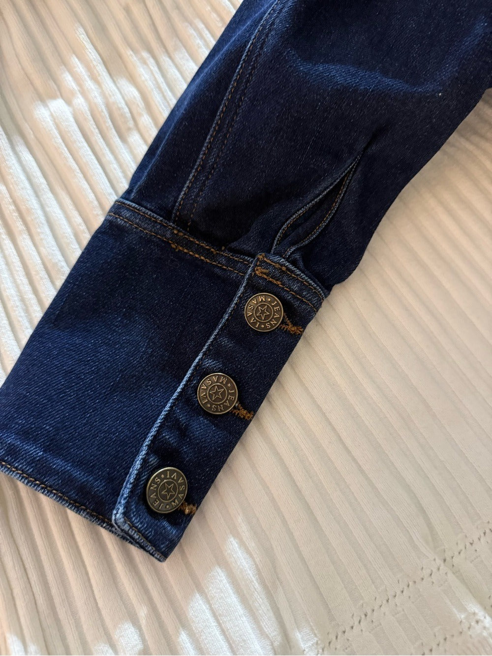 Masavi jean long sleeve jumpsuit - size M - Image 2