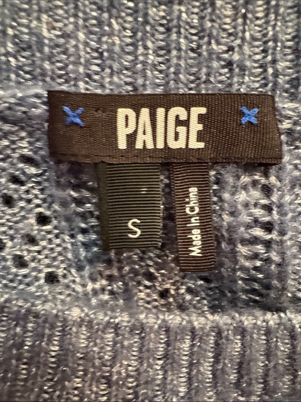 PAIGE Women's Athena Sweater Crew Neck Cropped Puff Sleeve - size small - Image 5