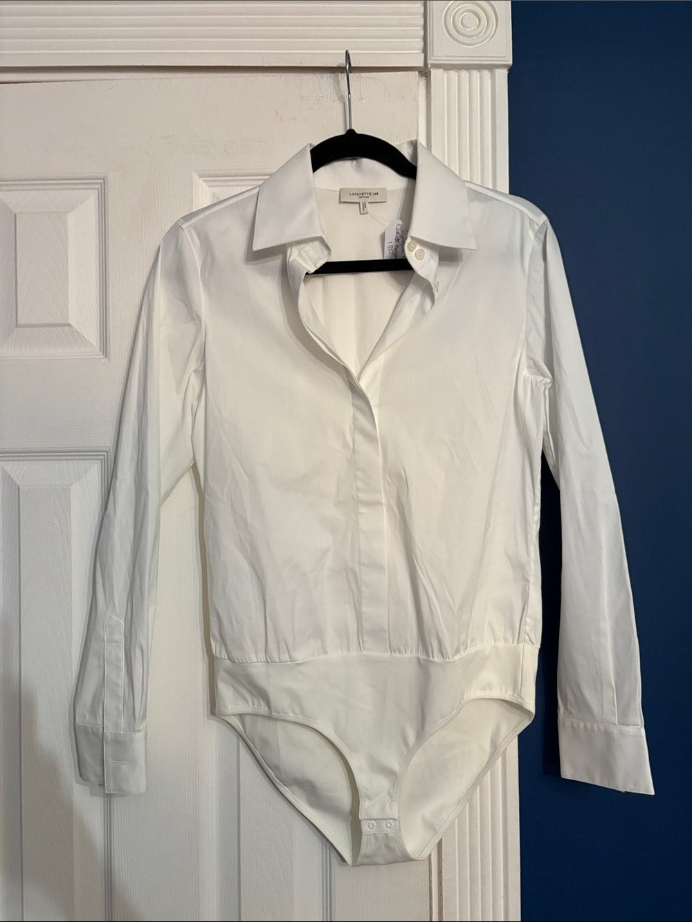 LAFAYETTE 148 NEW YORK Button-Down Long-Sleeve Bodysuit - size small 🌟 - Image 4
