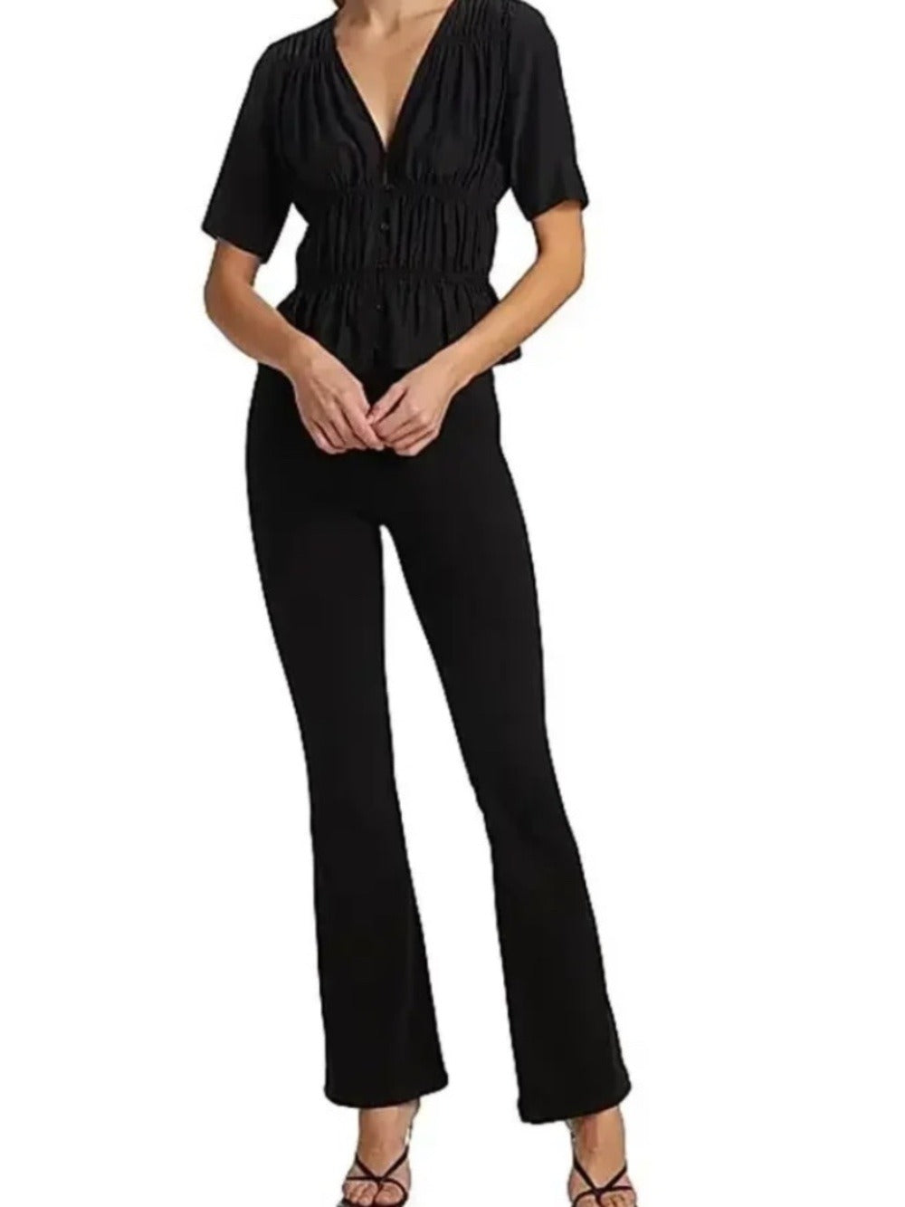 FRAME Jetset High Rise Flare Pull On Jeans - 1 (Small) 🌟 - Image 1