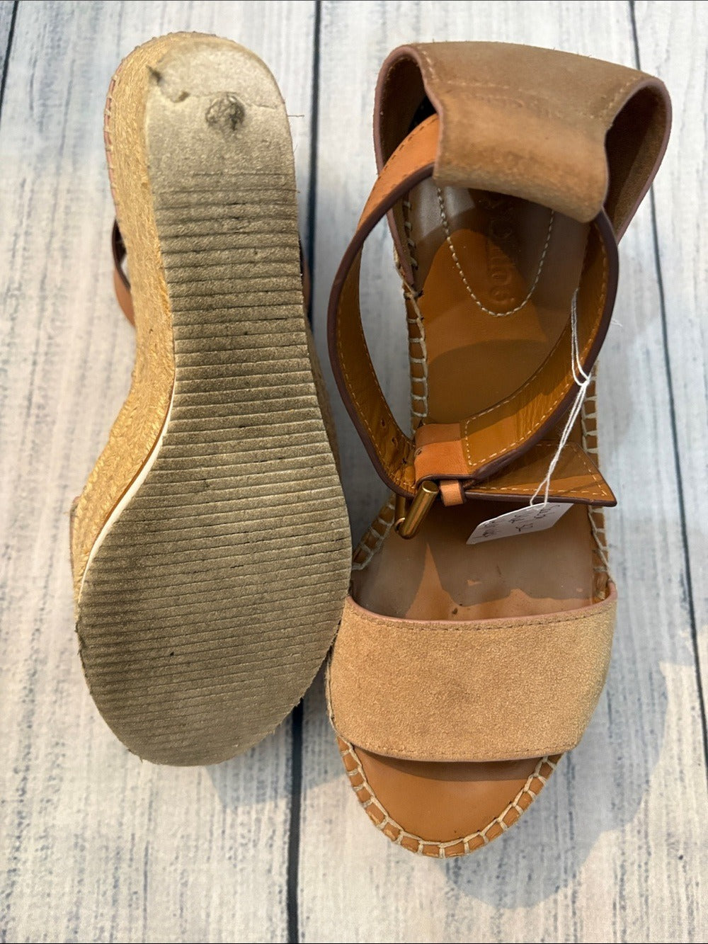 SEE by CHLOÉ Glyn Wedge Espadrille Sandals - 6 🌟 - Image 4