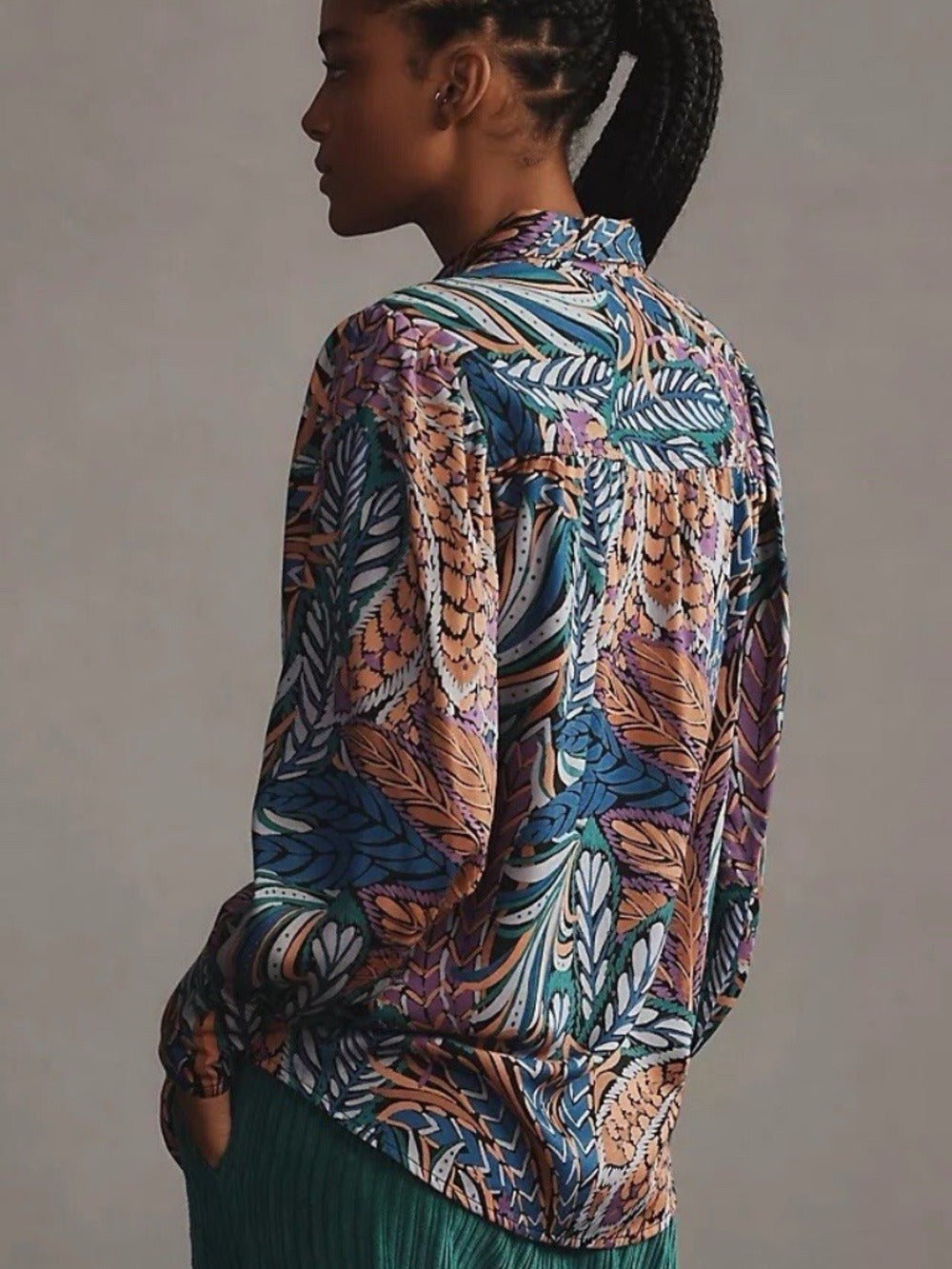 BANJANAN Cora stunning botanical print button down shirt - size XS NWT 🌟 - Image 2