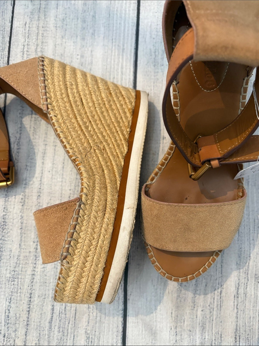 SEE by CHLOÉ Glyn Wedge Espadrille Sandals - 6 🌟 - Image 5