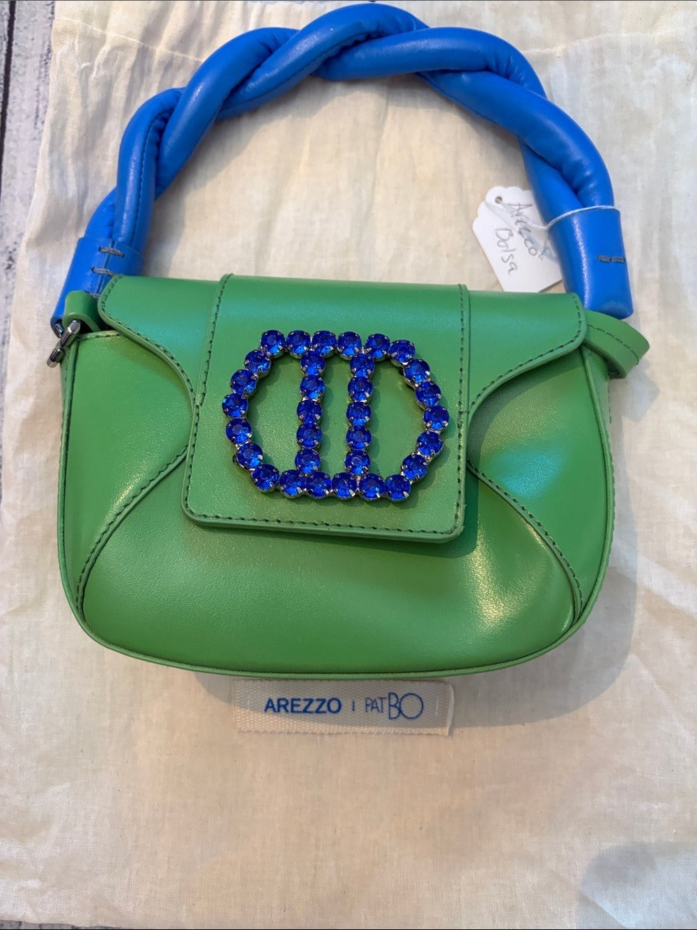 Arezzo x PatBo Green Leather Accent Bag 🌟 - Image 4