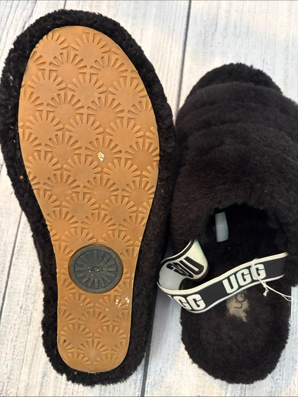 UGG Fluff Yeah Genuine Shearling Slingback Sandal - 9 🌟 - Image 4