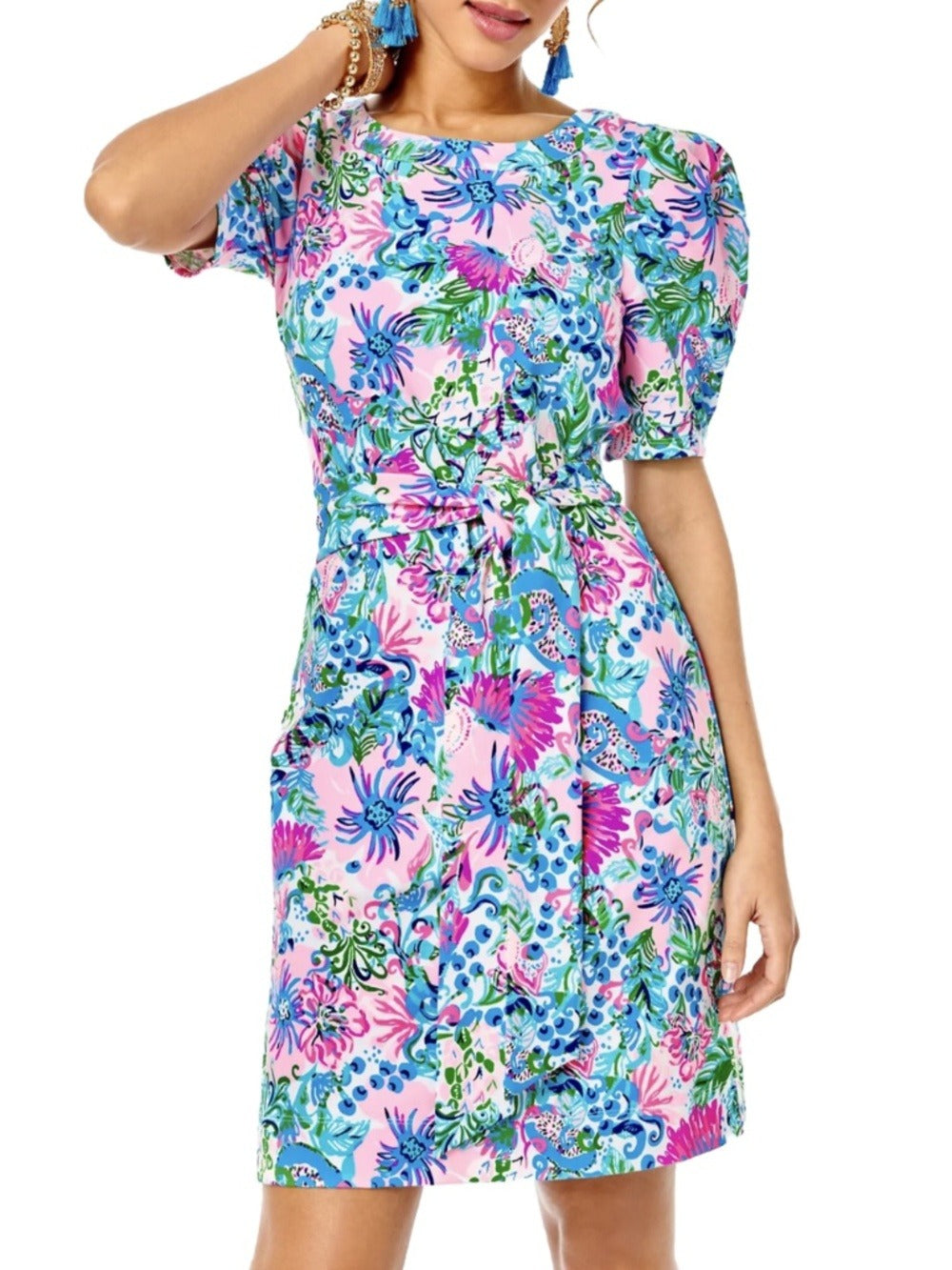 Lilly Pulitzer Harriet Mandevilla Baby Paradise Petals Terry Dress - size M 🌟 - Image 1