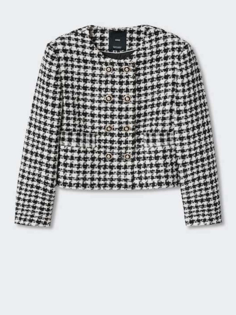 Mango Black and White Tweed Blazer - L 🌟 - Image 1