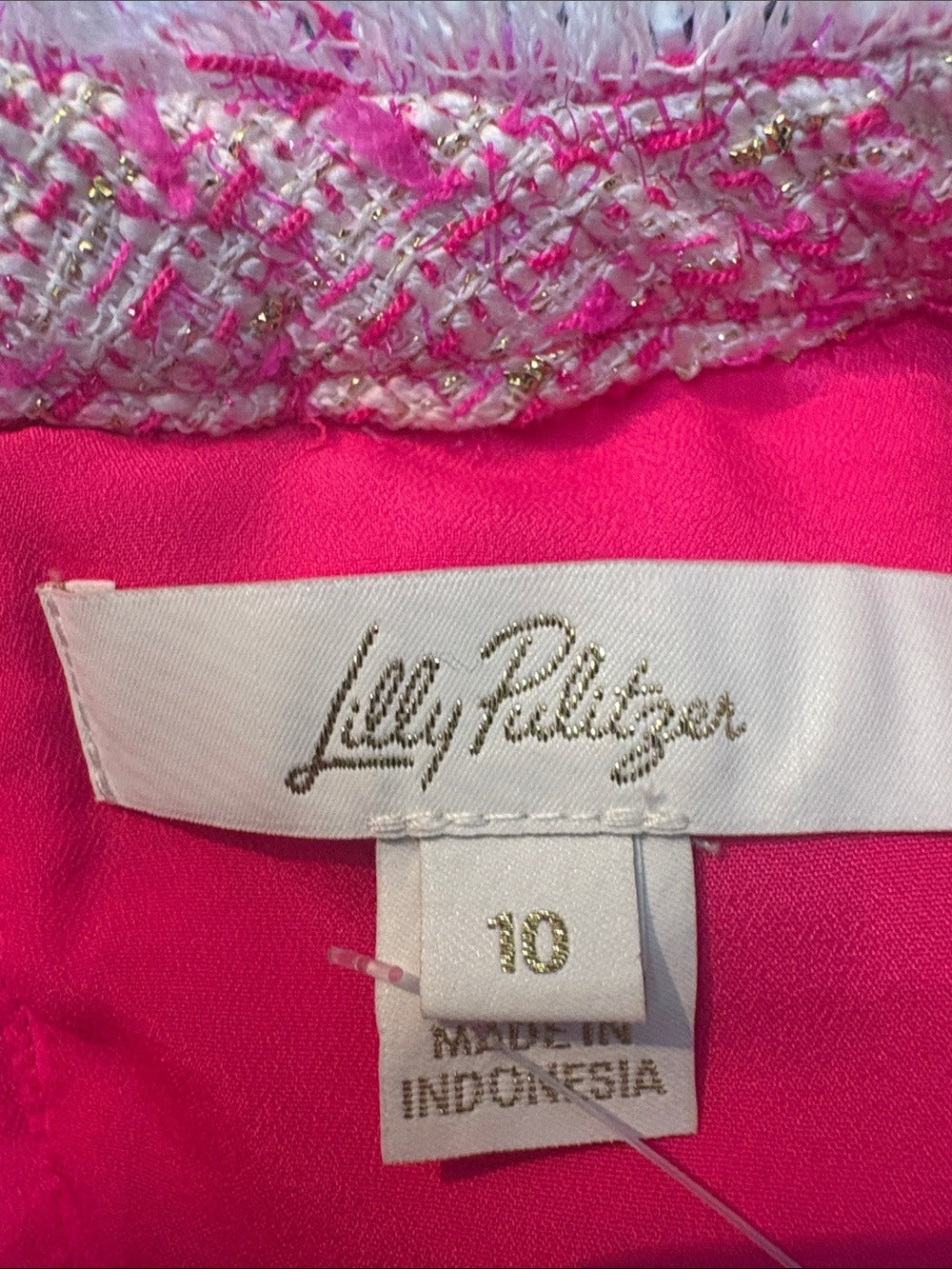 Lilly Pulitzer Folie Boucle Top - Pink Palms Fantasy Boucle - size 10 - Image 4