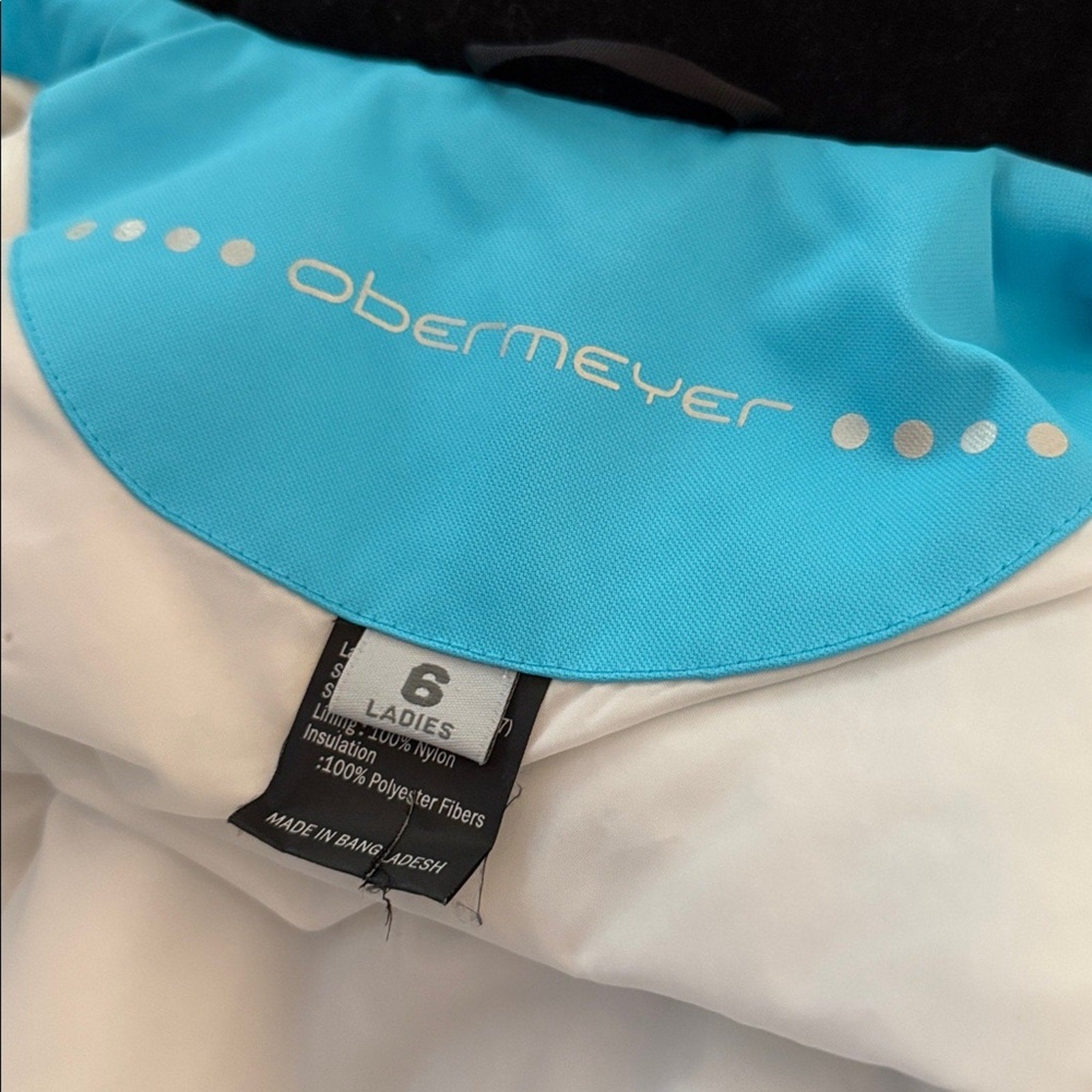 OBERMEYER turquoise ski/snow jacket - size 6