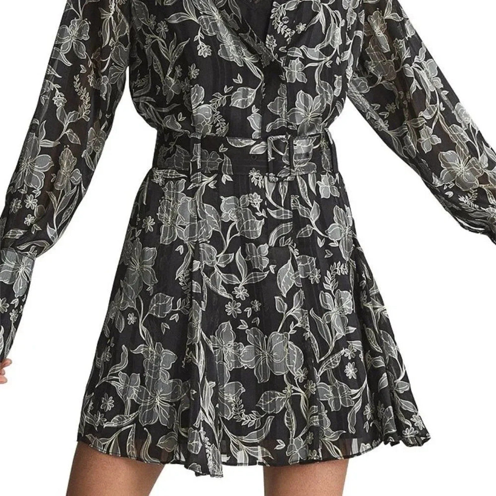 NEW REISS Larissa Floral Print Mini Dress - size 2