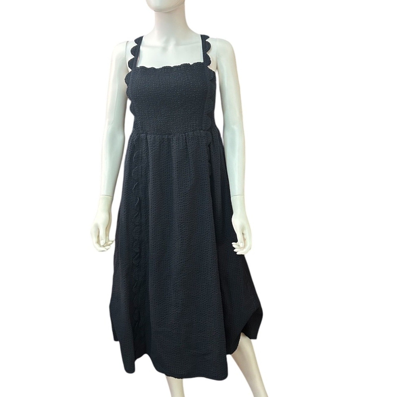 Vineyard Vines Seersucker Scalloped‎ Sundress Size - size M