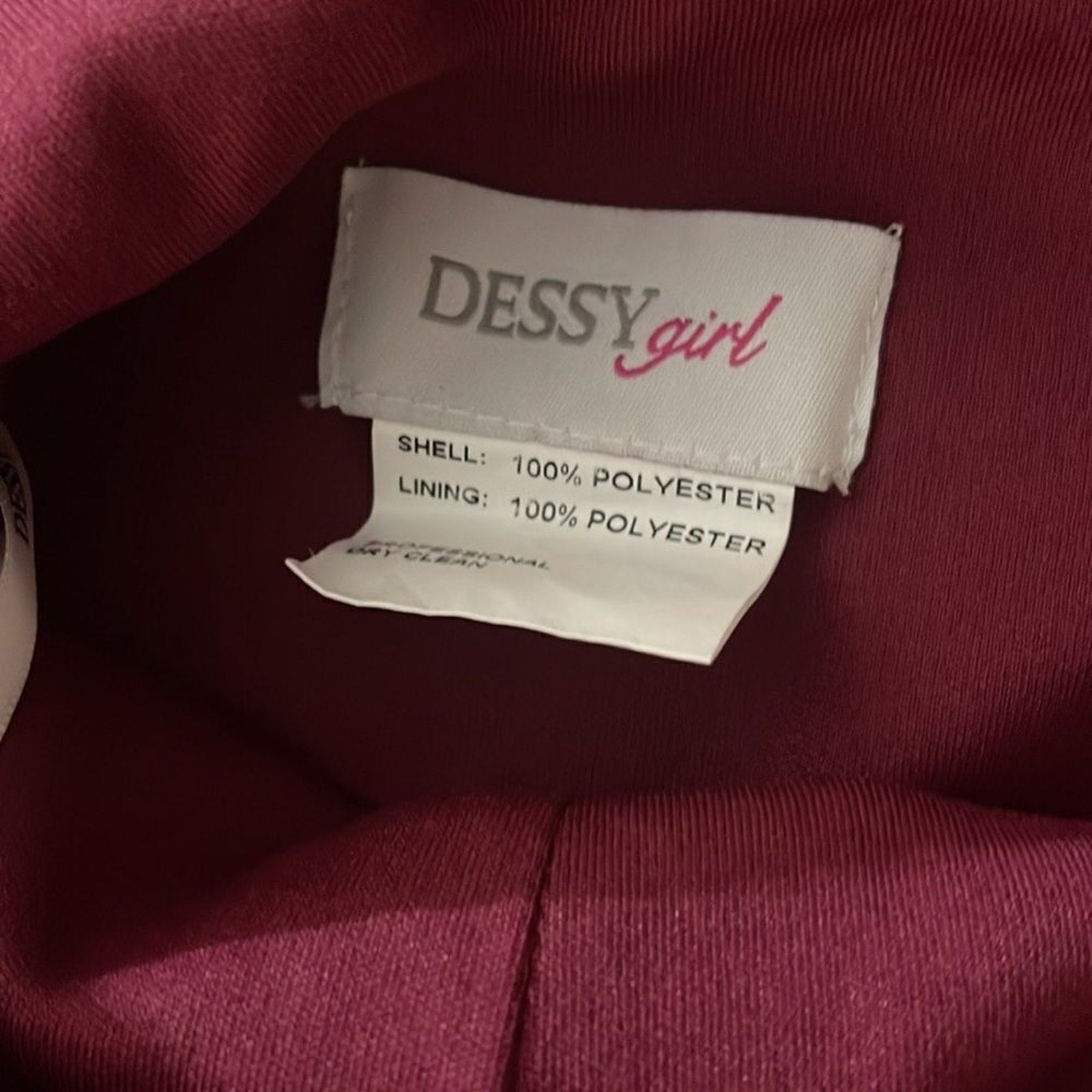 NWT DESSY COLLECTION JUNIOR BRIDESMAID DRESS JR548 IN BURGUNDY - size 16 Juniors