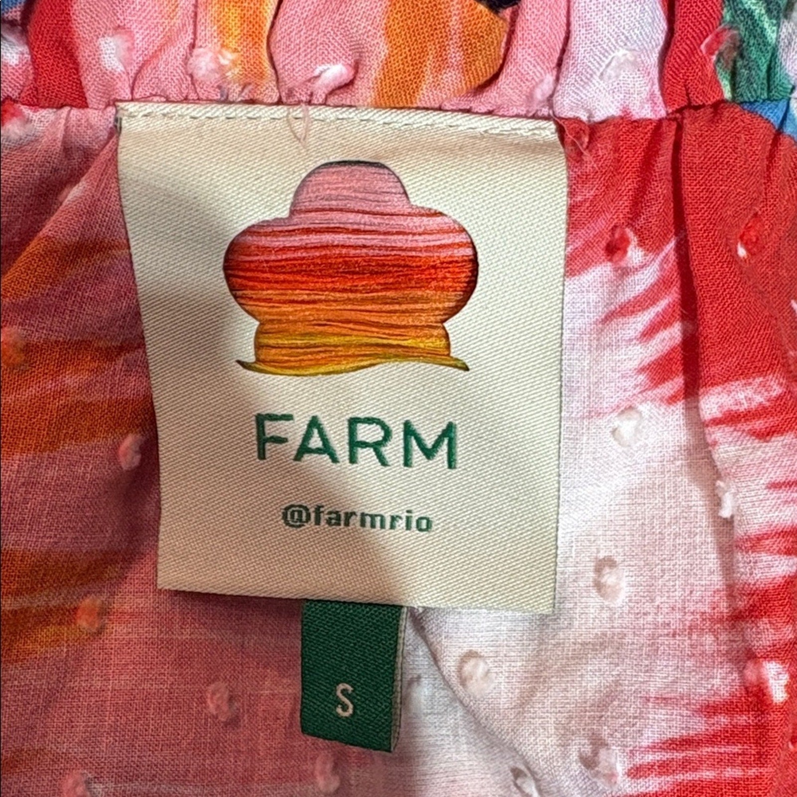 Farm Rio Maxi Dress Tiered Banana Floral Tropical Beaded Rope Straps - size S