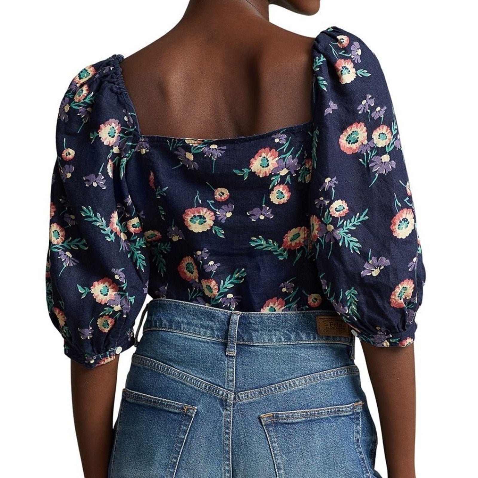 NEW POLO RALPH LAUREN FLORAL BLOUSE - size 2
