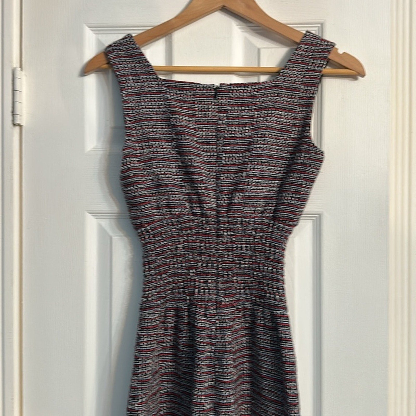 Maje Patelle Maroon Tweed Jacquard Jumpsuit- 38 (6)