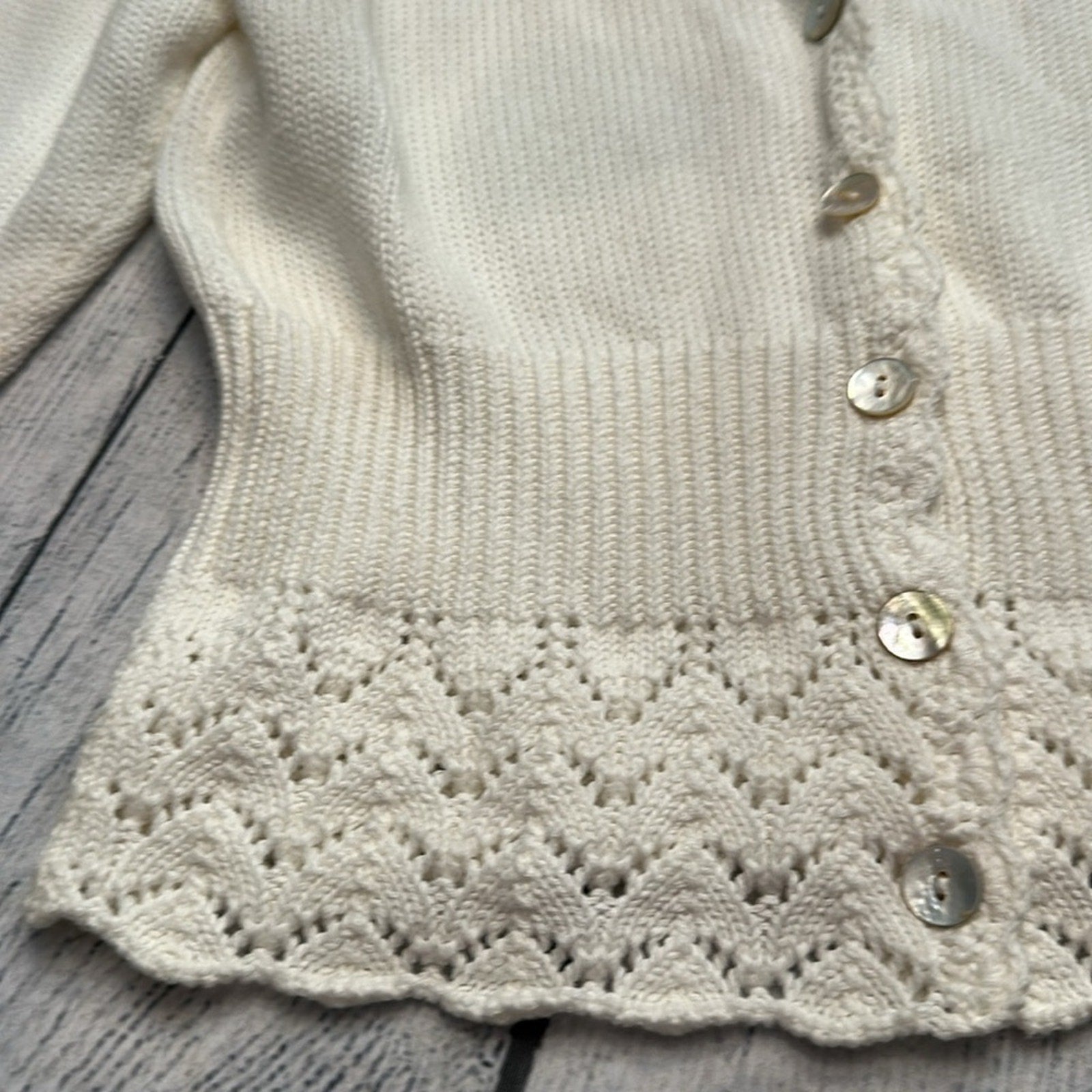 Lilly Pulitzer white label vintage crochet cardigan- size M