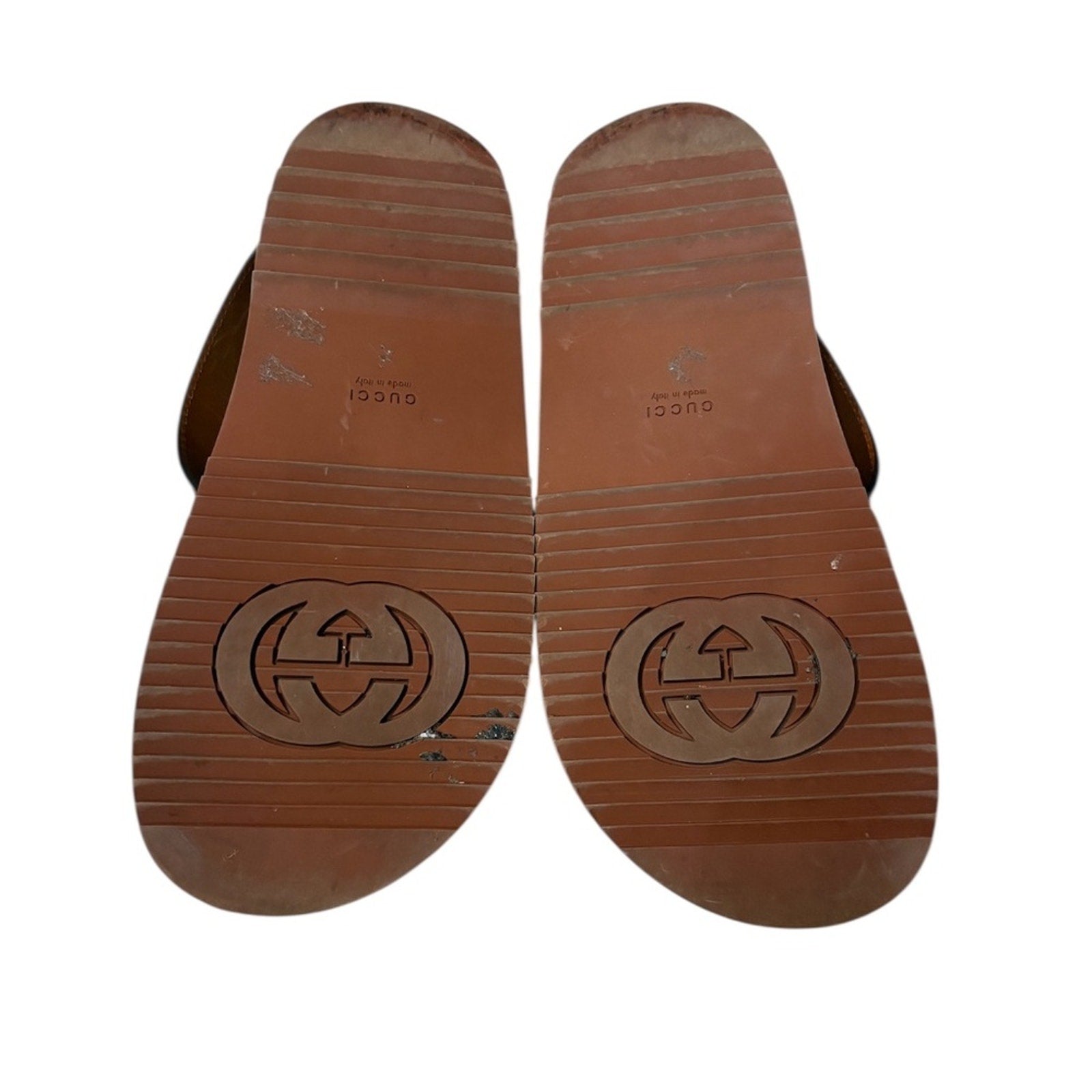 Gucci  interlocking g leather sandals - 8.5