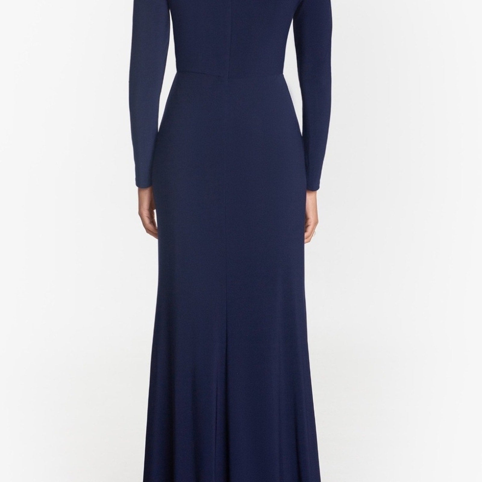 NWT Betsey Adam Elle A24450 Faux Wrap Cascade Jersey Gown - size 8