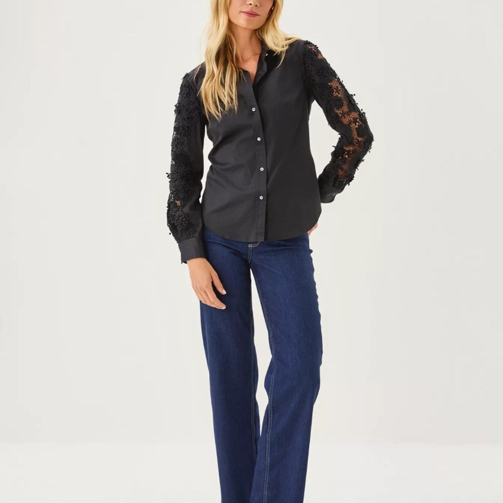 NEW Lilly Pulitzer The Lace Lilly Shirt - size L