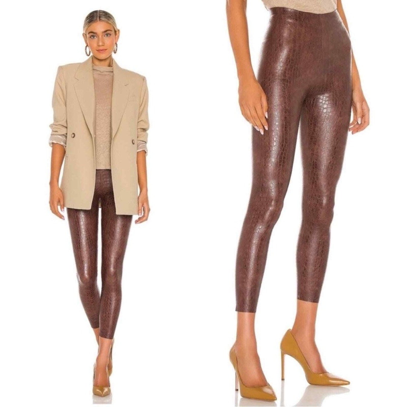 NWT Commando Faux Leather Animal Legging Croc - size M