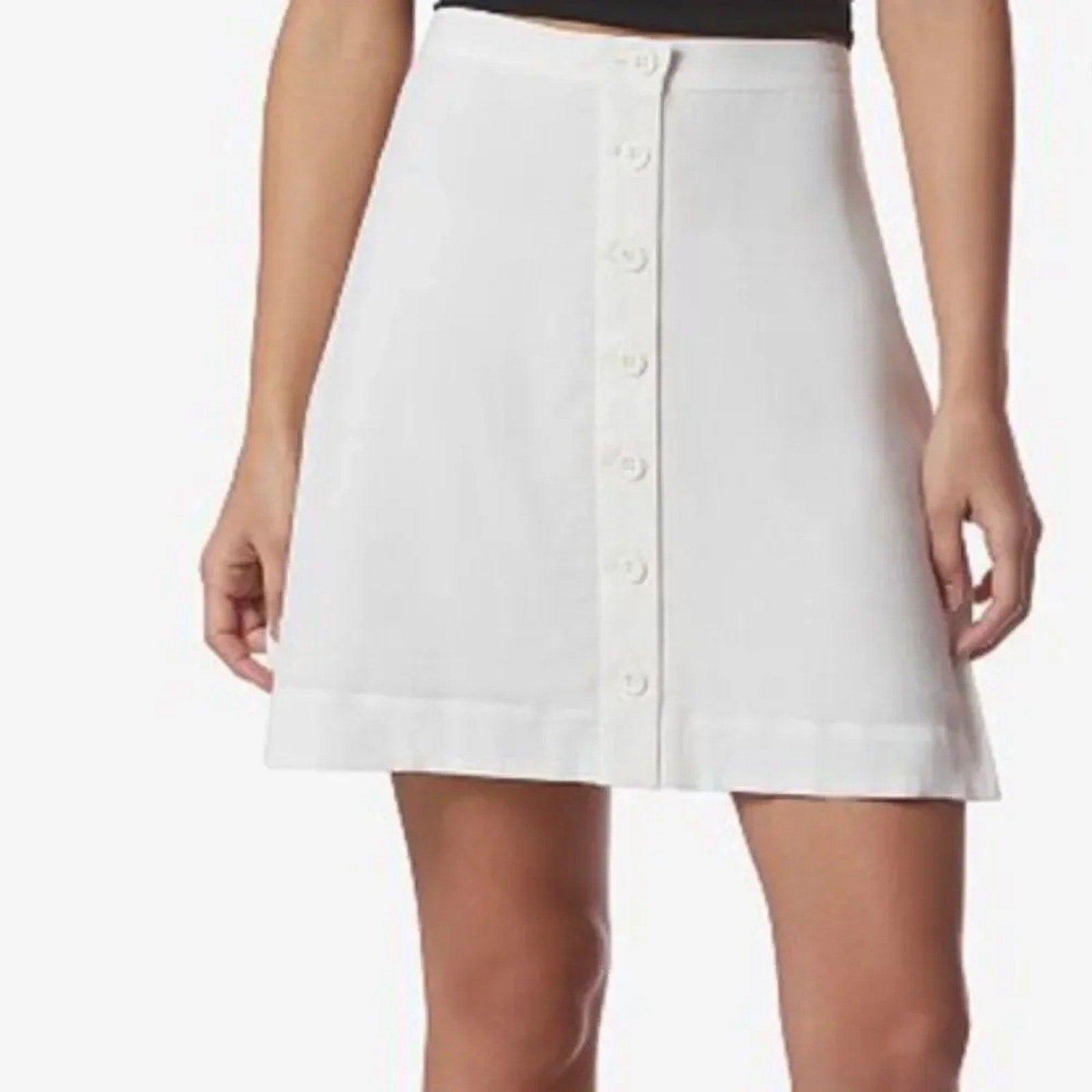 EUC Avec Les Filles White Button Down Skirt - size 6