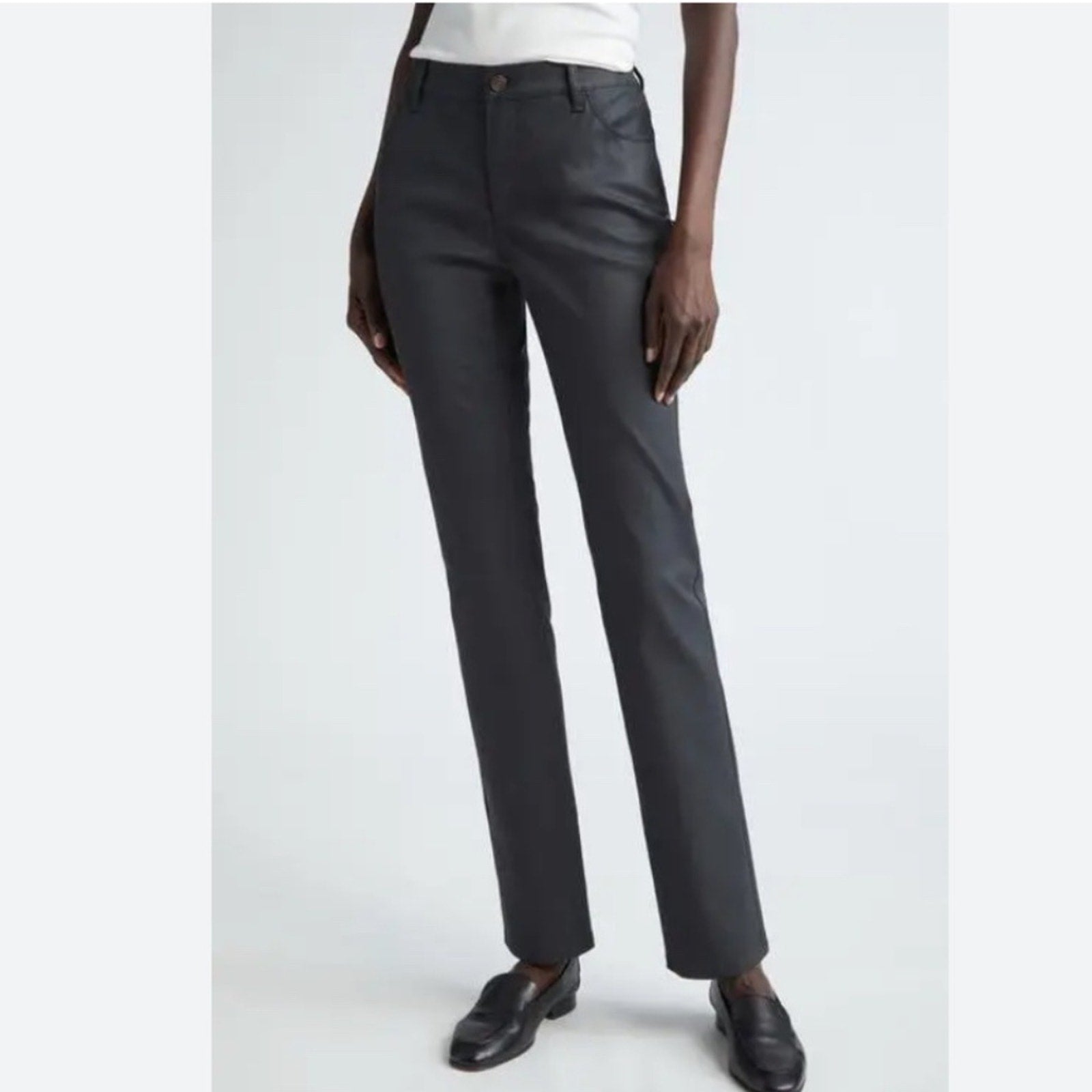 NWT Lafayette 148 WAXED DENIM THOMPSON JEAN - 8