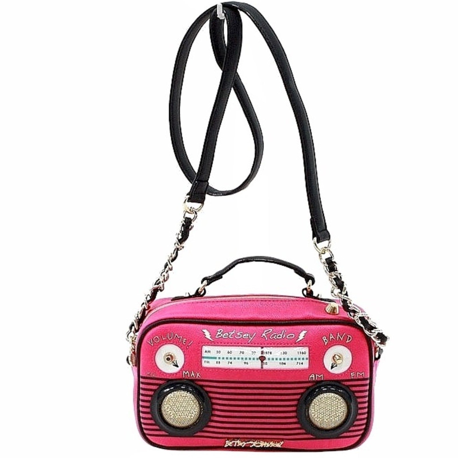 Betsey Johnson Women's Kitsch Boom Box Here Comes Treble Crossbody Handbag