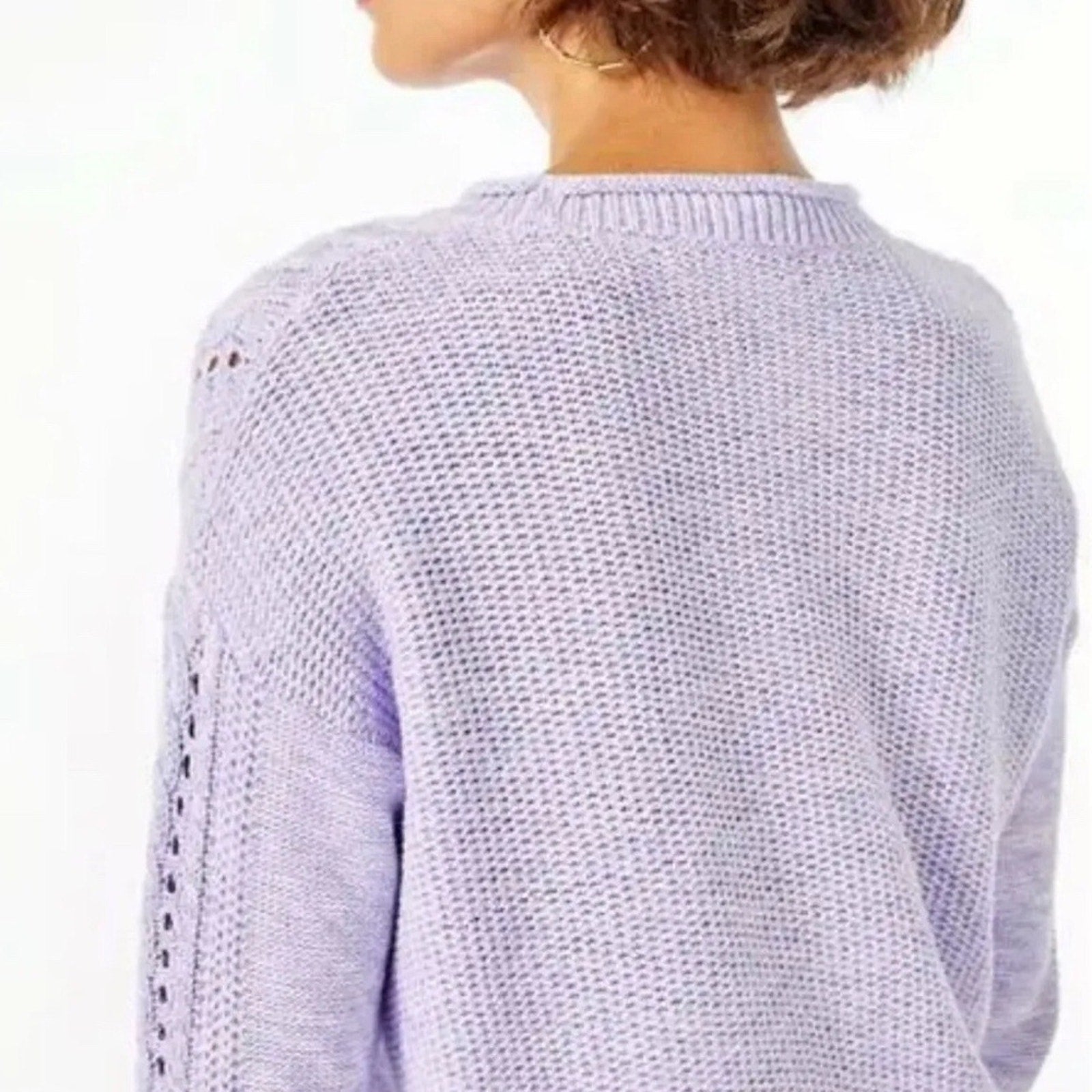 Lilly Pulitzer NWT Maxcy Sweater Light Lilac Verbena - size M