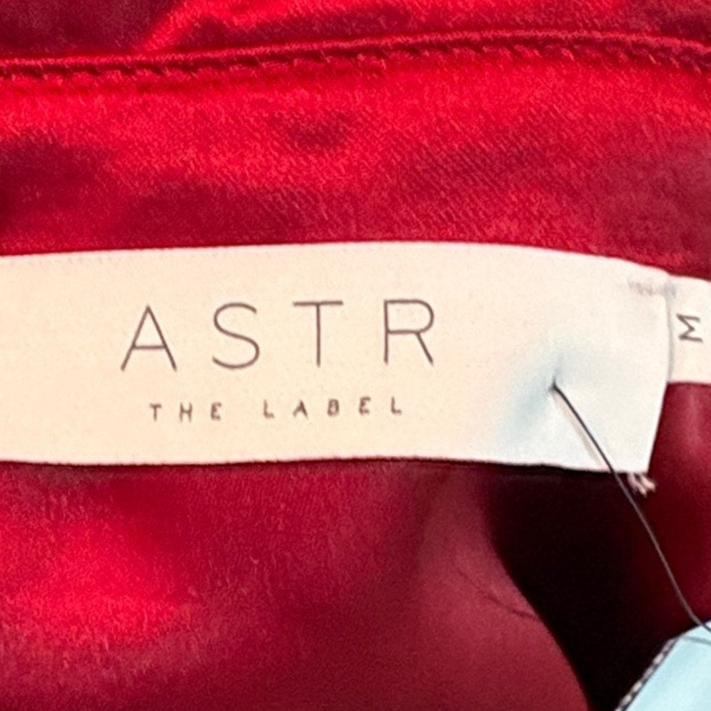 NWT ASTR the Label Satin Long Sleeve Wrap Minidress - size M