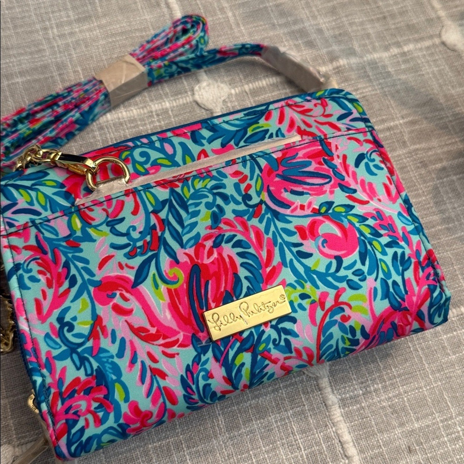 Lilly Pulitzer Marsten Crossbody Surf Blue Flim Flam - NEW