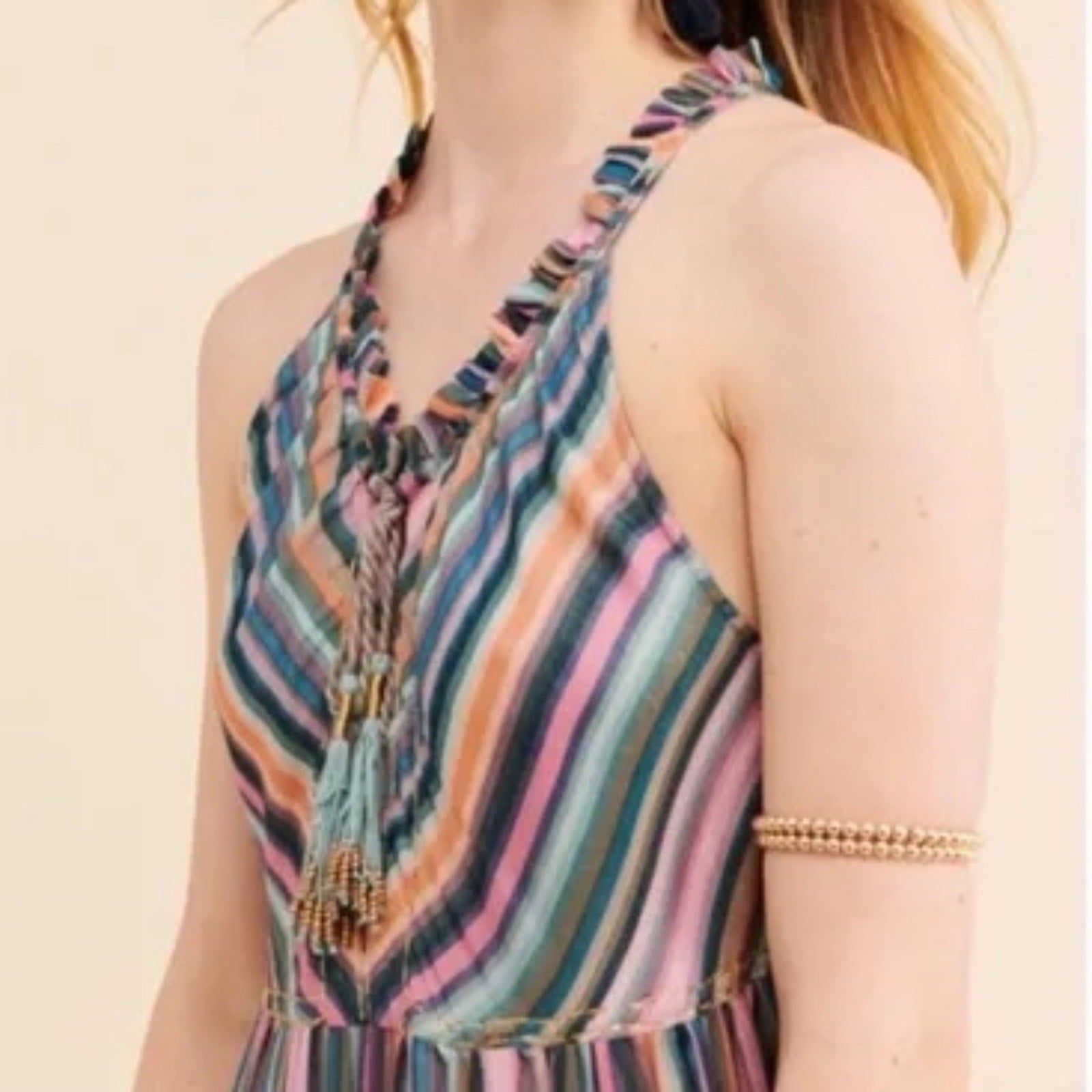 Love Sam Winnie Stripe Maxi Dress - size M