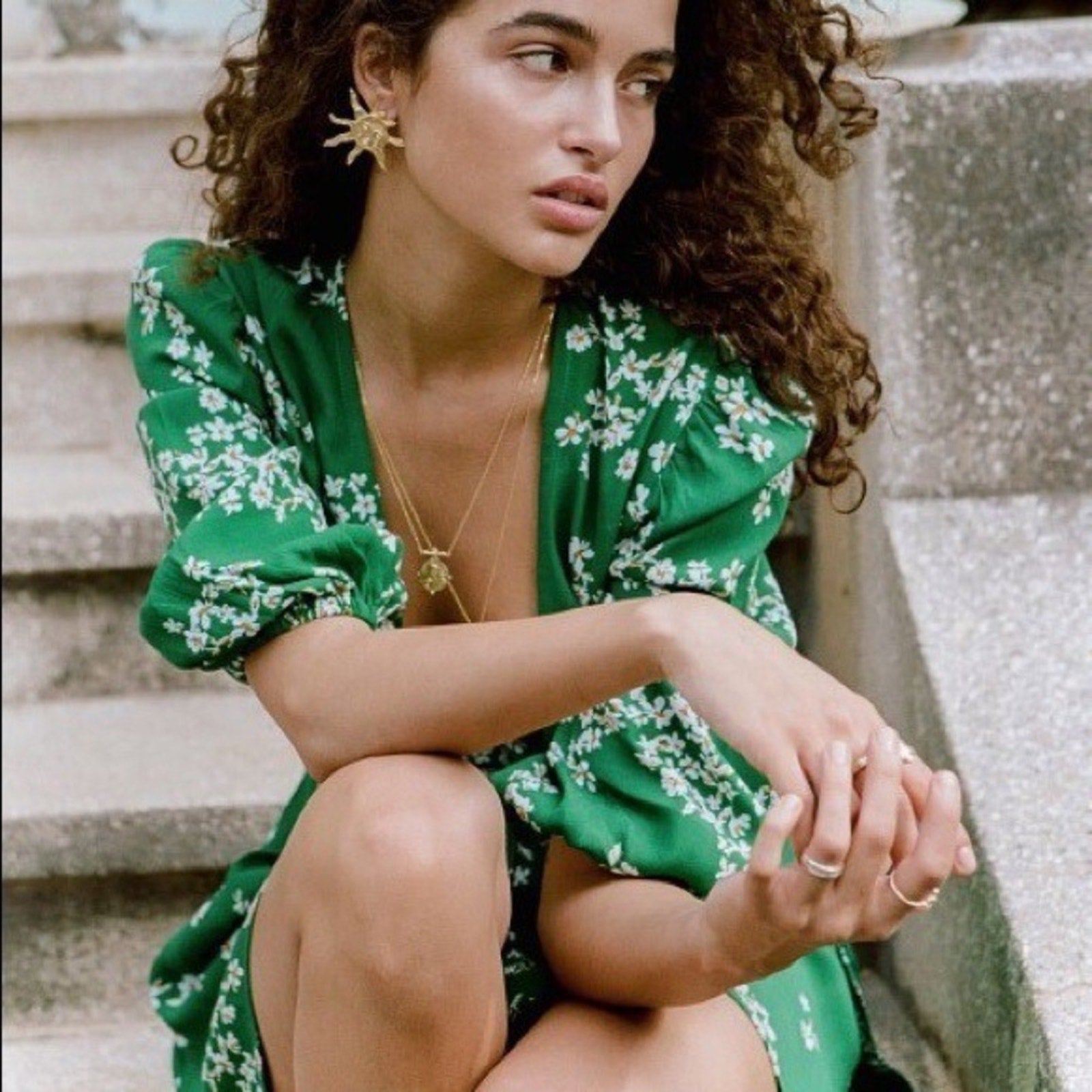 FAITHFULL THE BRAND Margot Dress in Cap Estel Floral - size 2