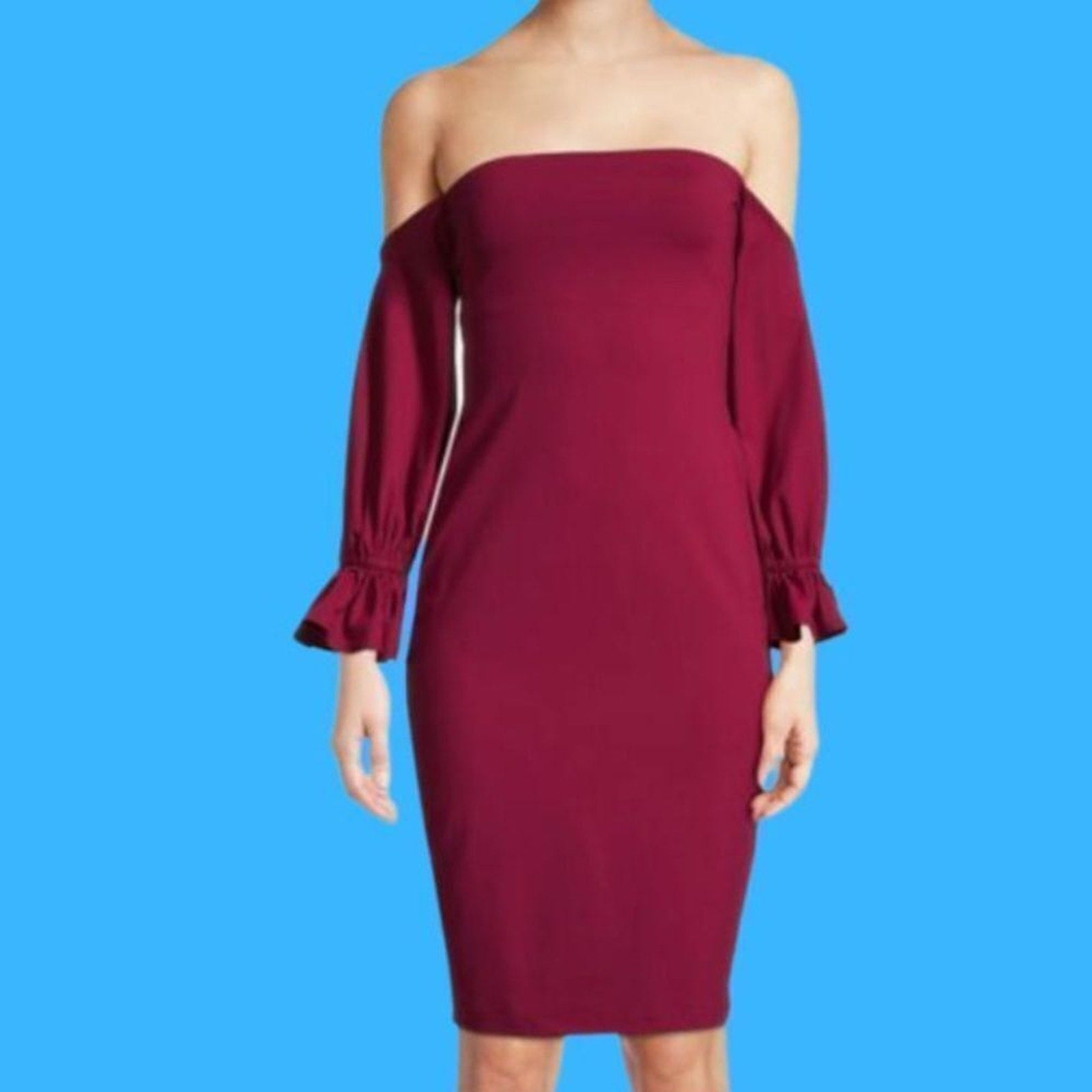 NWT Susana Monaco Off-the-shoulder Shealth Dress - size Small