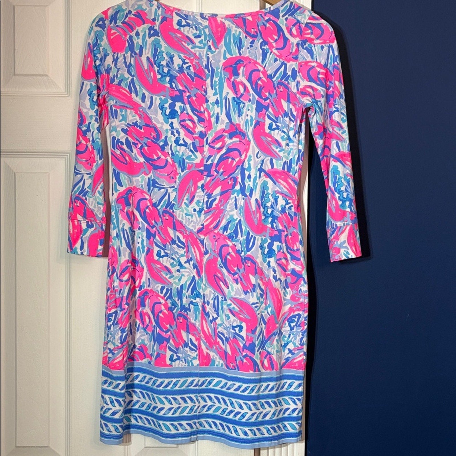 Lilly Pulitzer Marlowe Dress in Cracked Up Comis Coral Lobsters - size XS