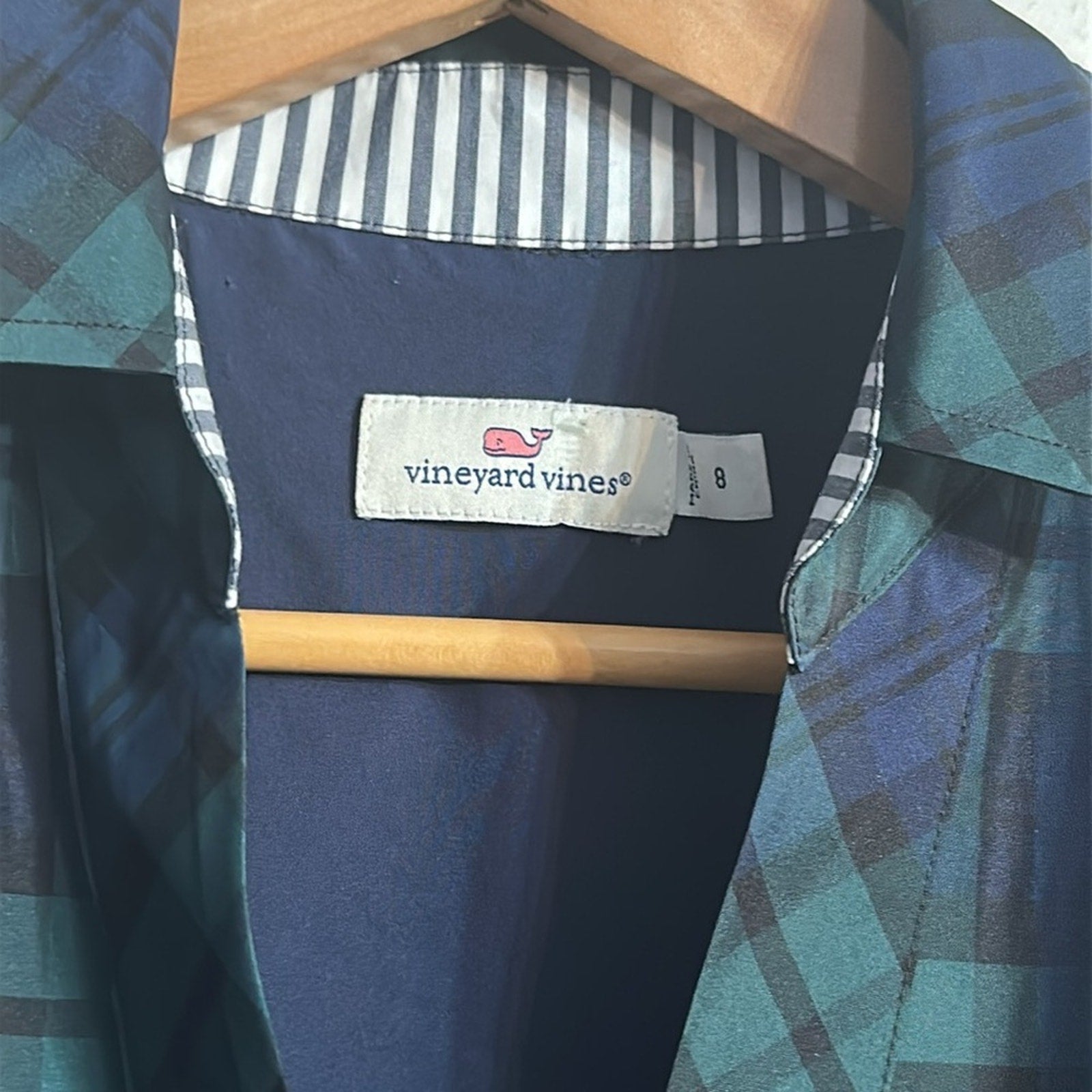 Vineyard Vines Blackwatch Taffeta Romper - size 8