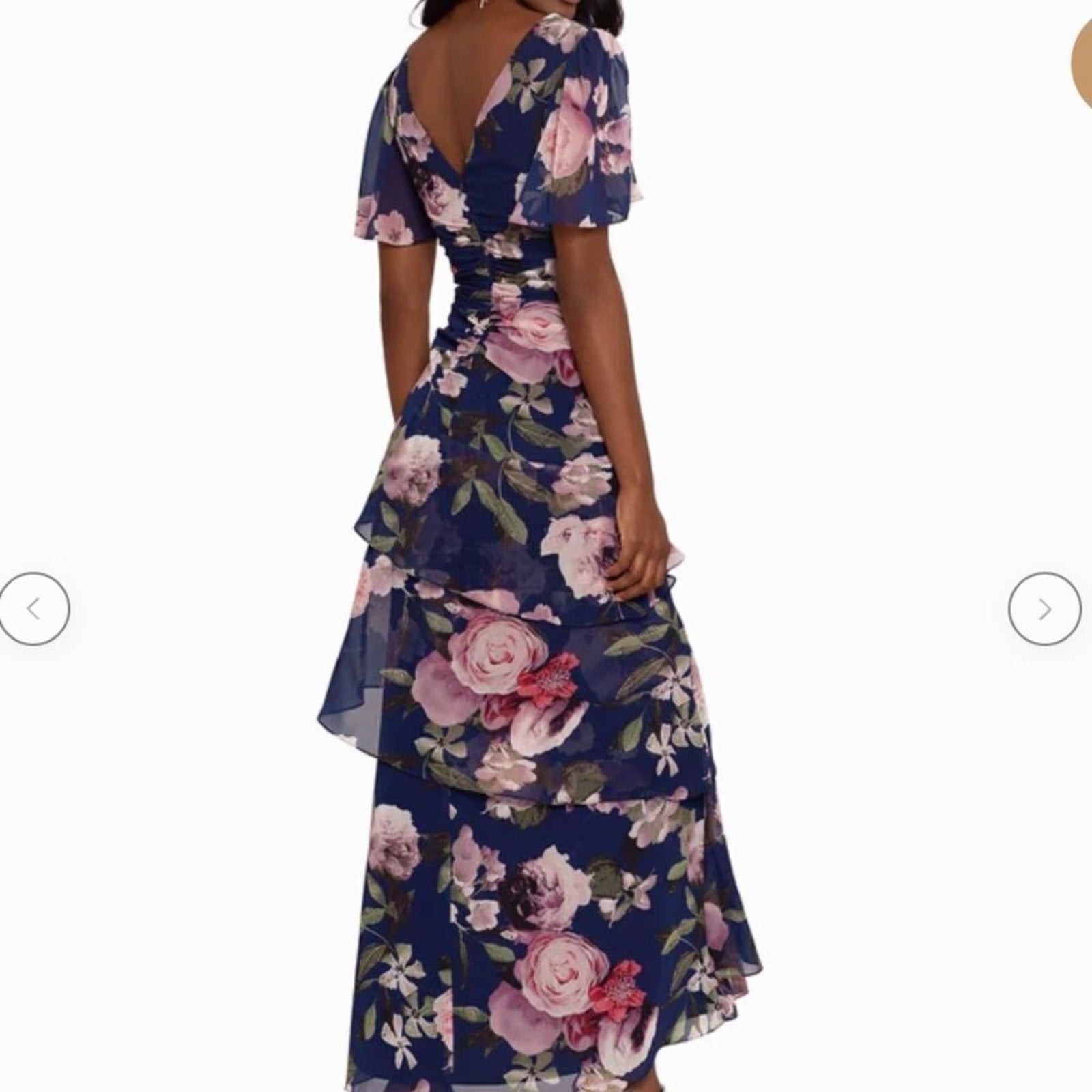 NWT Xscape SURPLICE TIERED MAXI DRESS - size 4