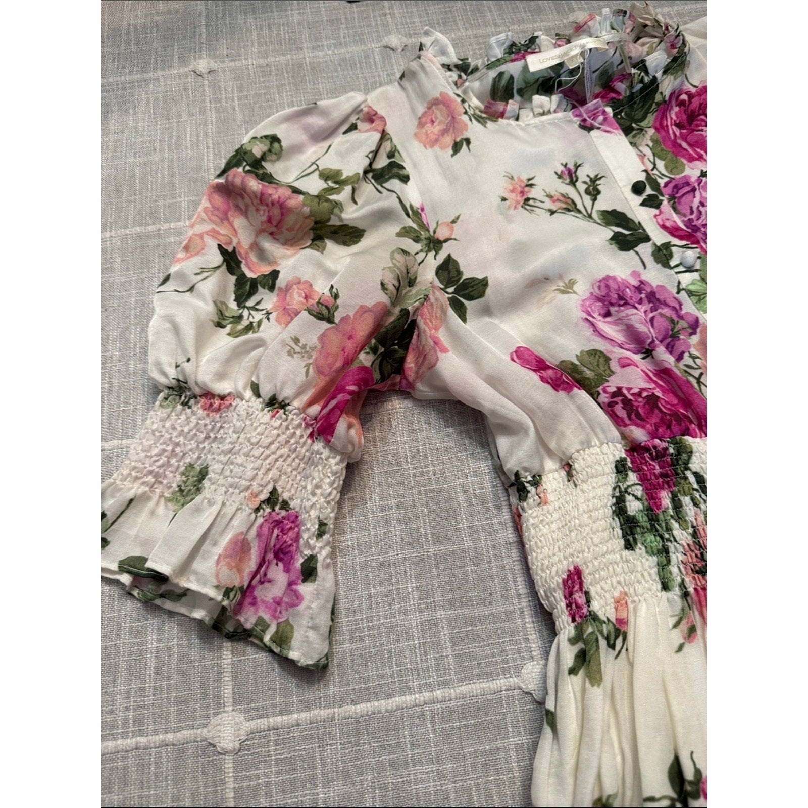 LoveShackFancy Cristabel Floral Silk Matte-Satin dress - XS 🌟